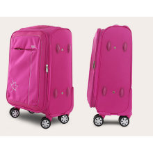 4 Wheels Soft Waterproof Nylon Built-in Trolley Luggage